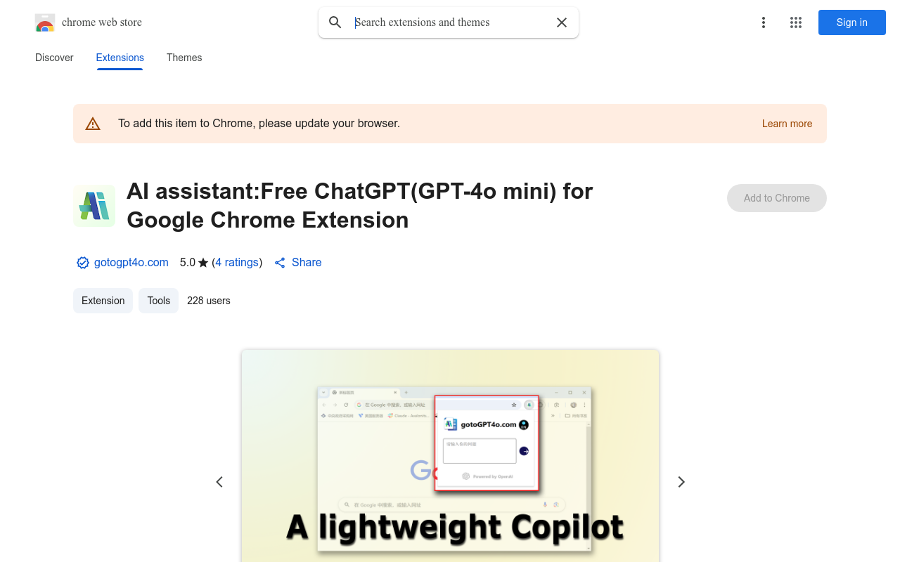 Mini ChatGPT For Chrome.