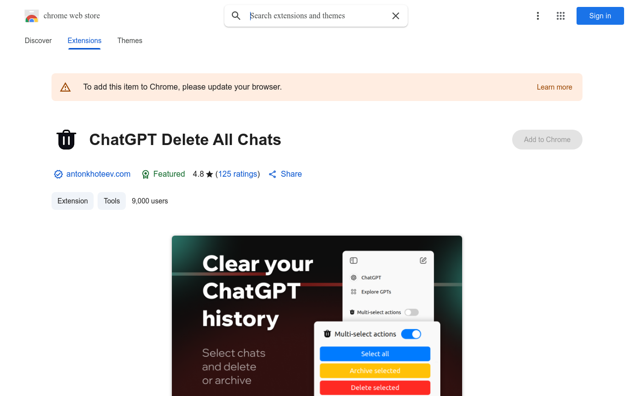 ChatGPT Delete All Chats