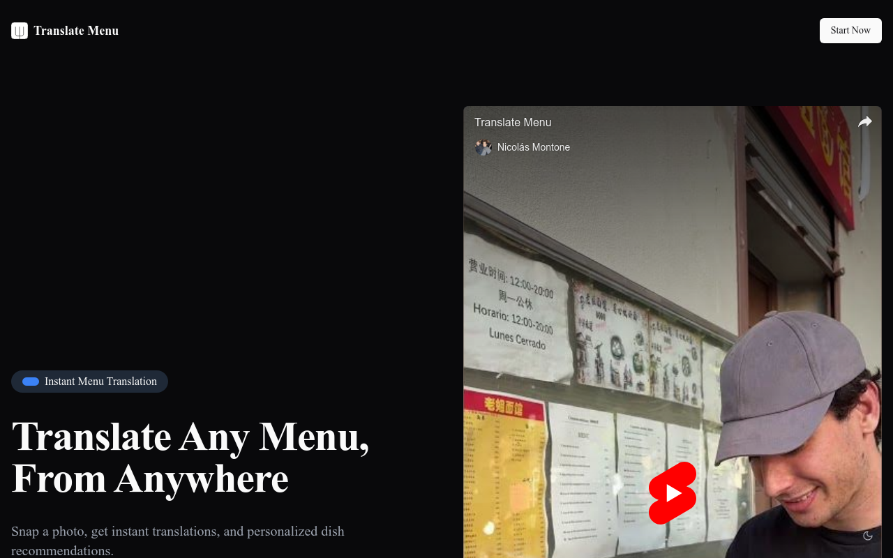 Translate Menu