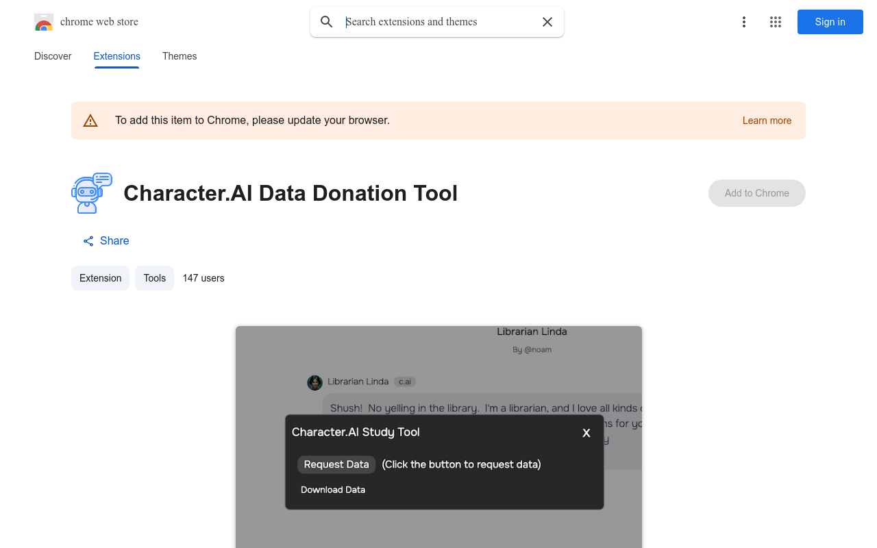 Character.AI Data Donation Tool