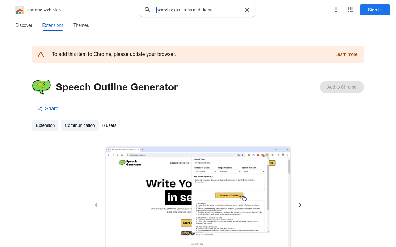Speech Outline Generator