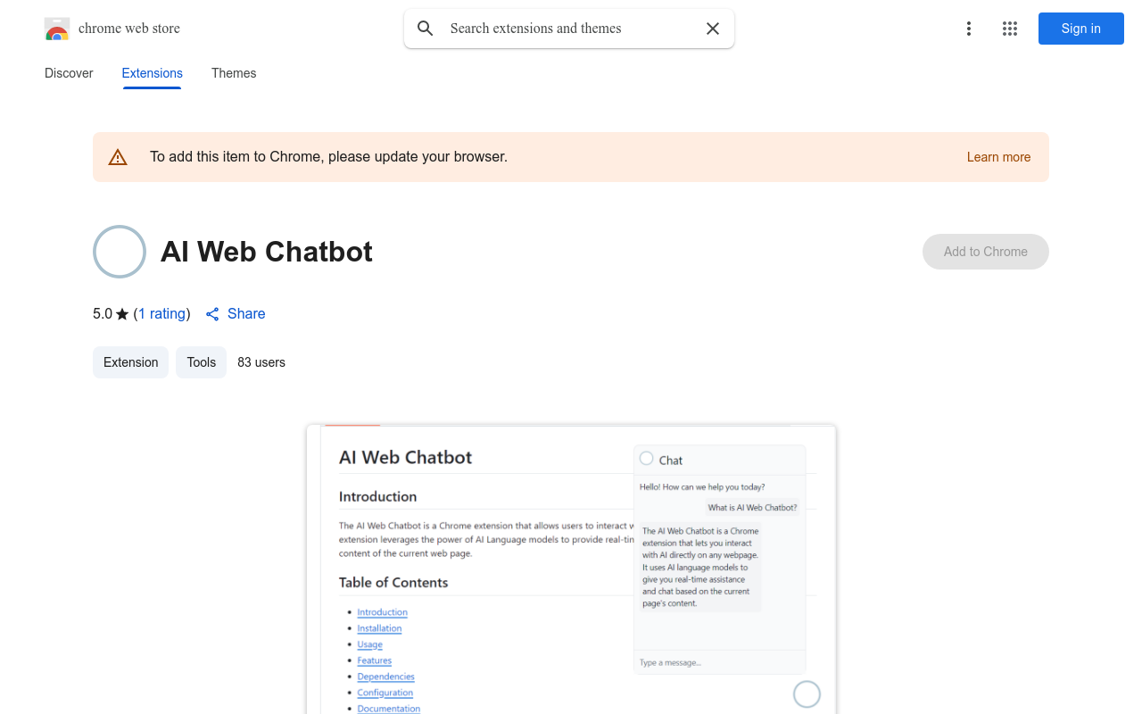 AI Web Chatbot