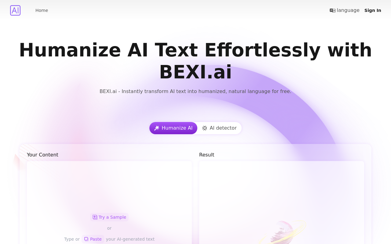 Bexi.ai:Free AI Humanizer & AI Detector