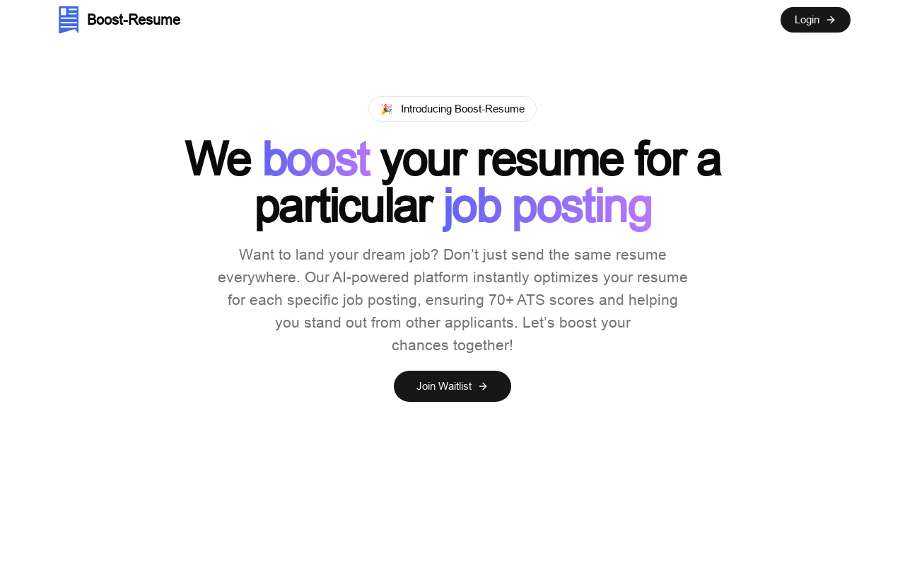 Boost-Resume