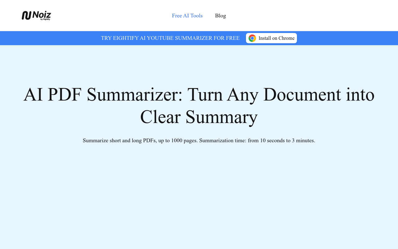 AI PDF Summarizer | Noiz