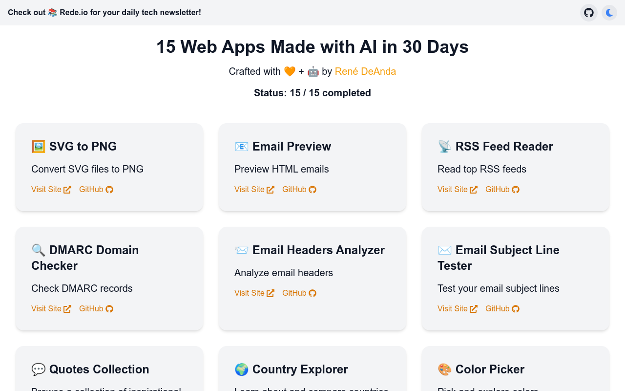 Makr.io - 15 web apps in 30 days