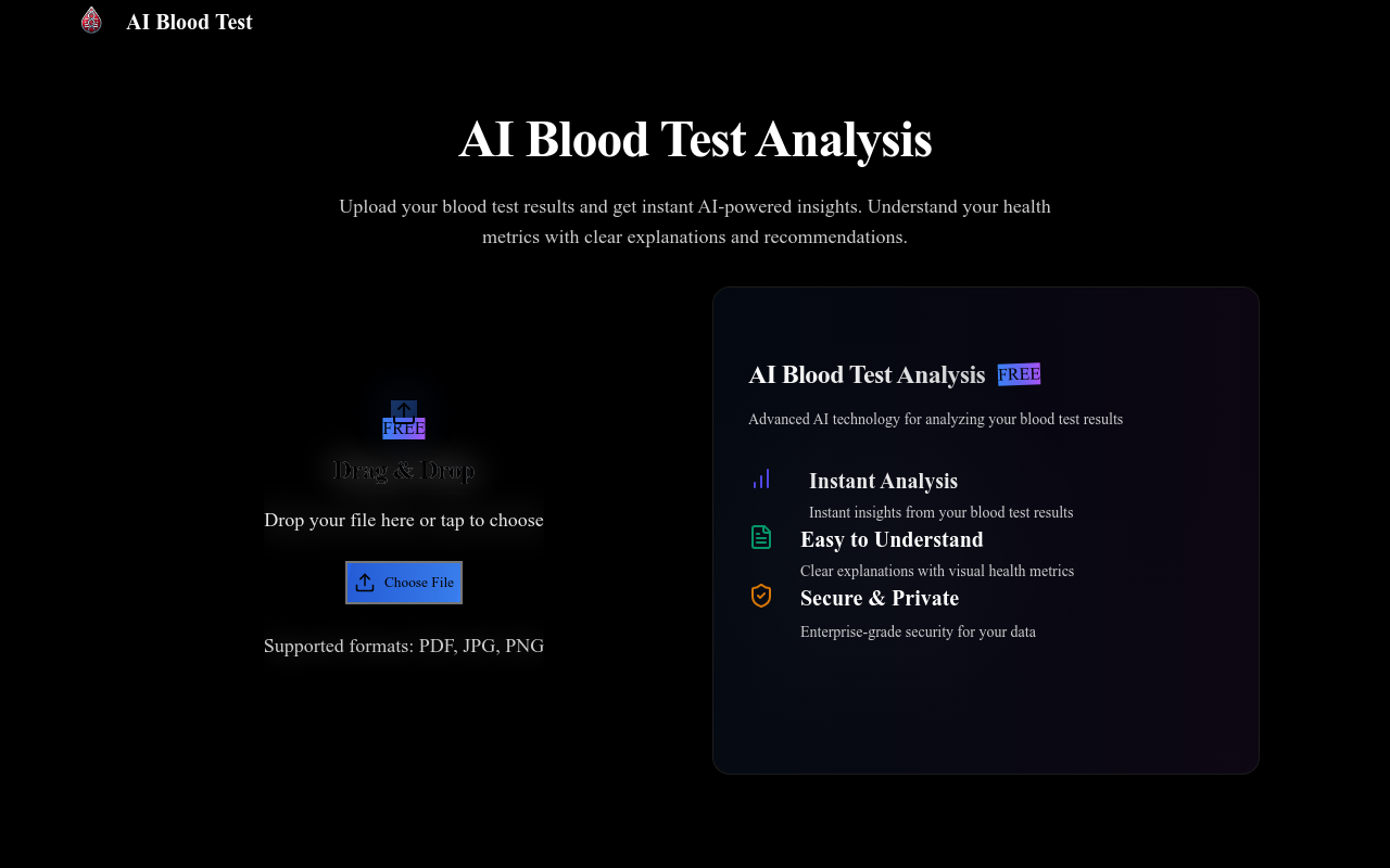 AI Blood Test Analysis
