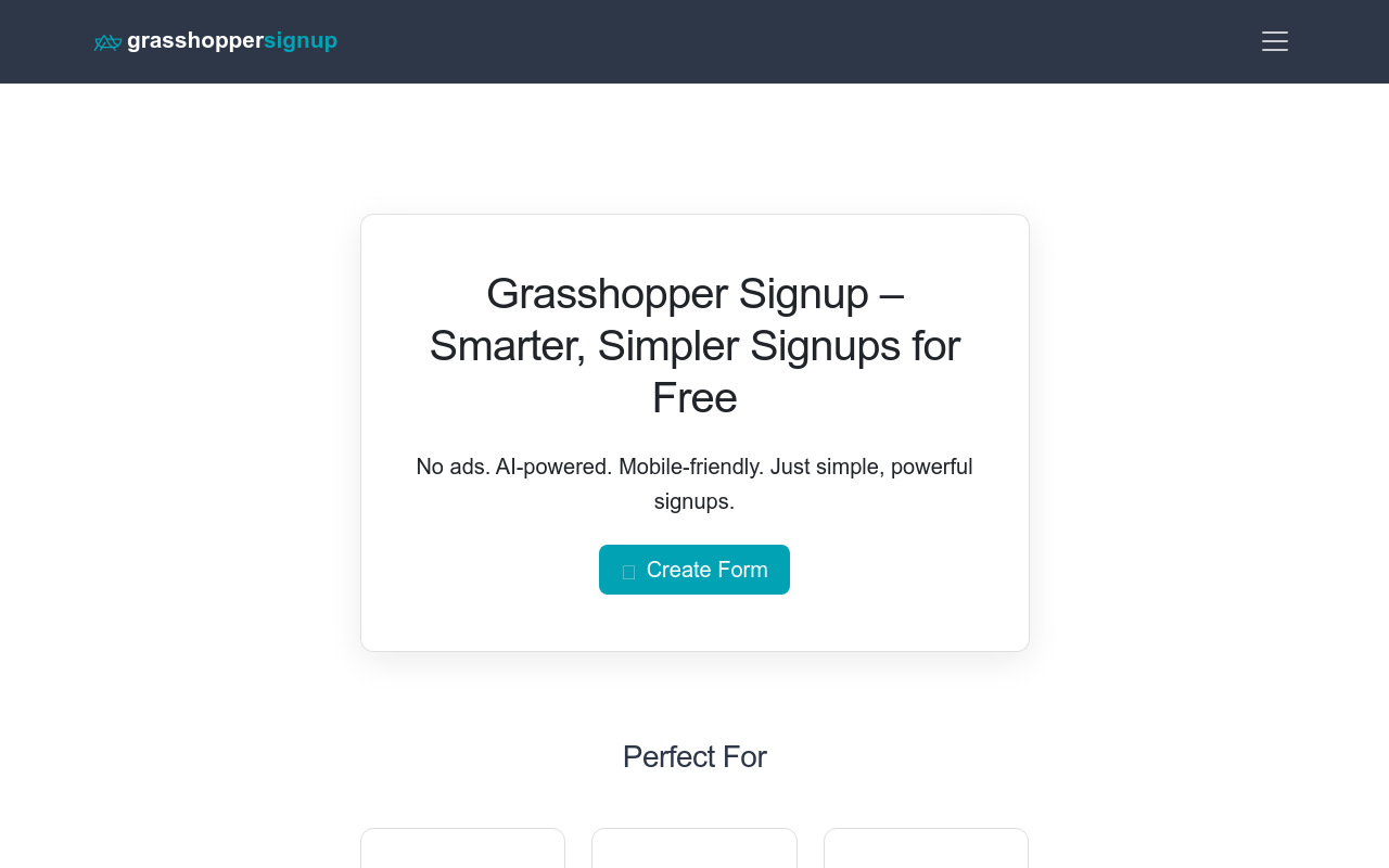 Grasshopper Signup