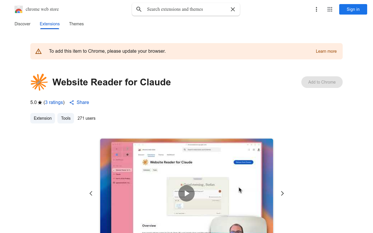 Website Reader for Claude