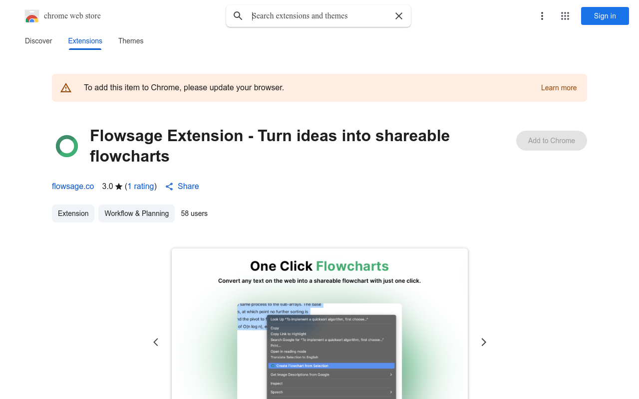 Flowsage Extension - Turn ideas into shareable flowcharts