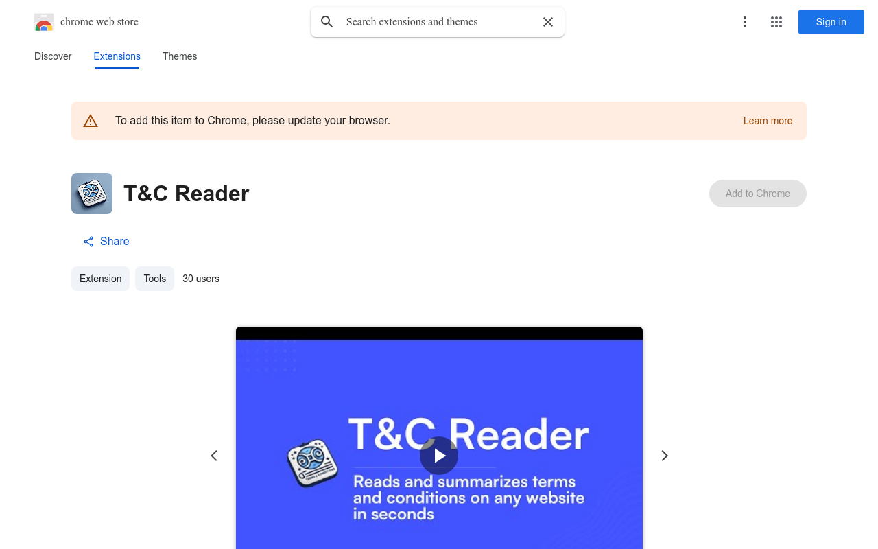 T&C Reader