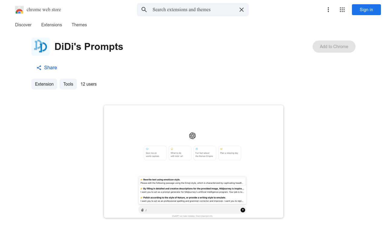 DiDi's Prompts