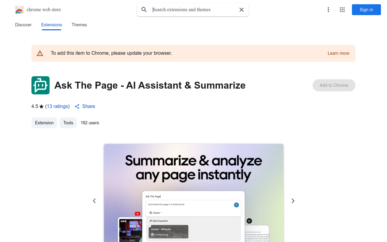 Ask The Page - AI Assistant & Summarize