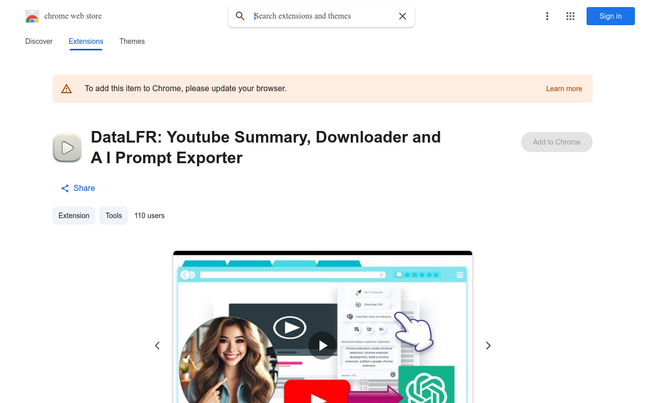 DataLFR: Youtube Summary, Downloader and A I Prompt Exporter