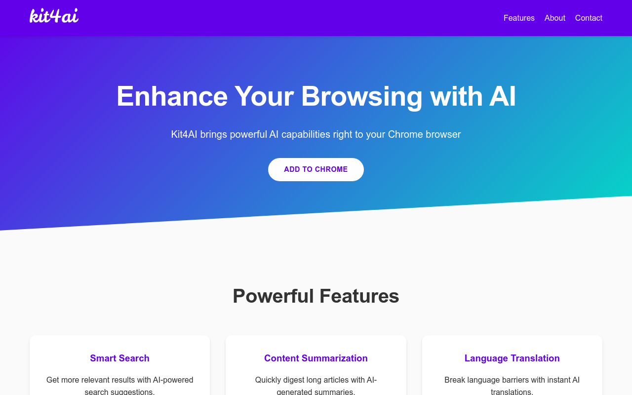 AI toolset's Chrome Extension