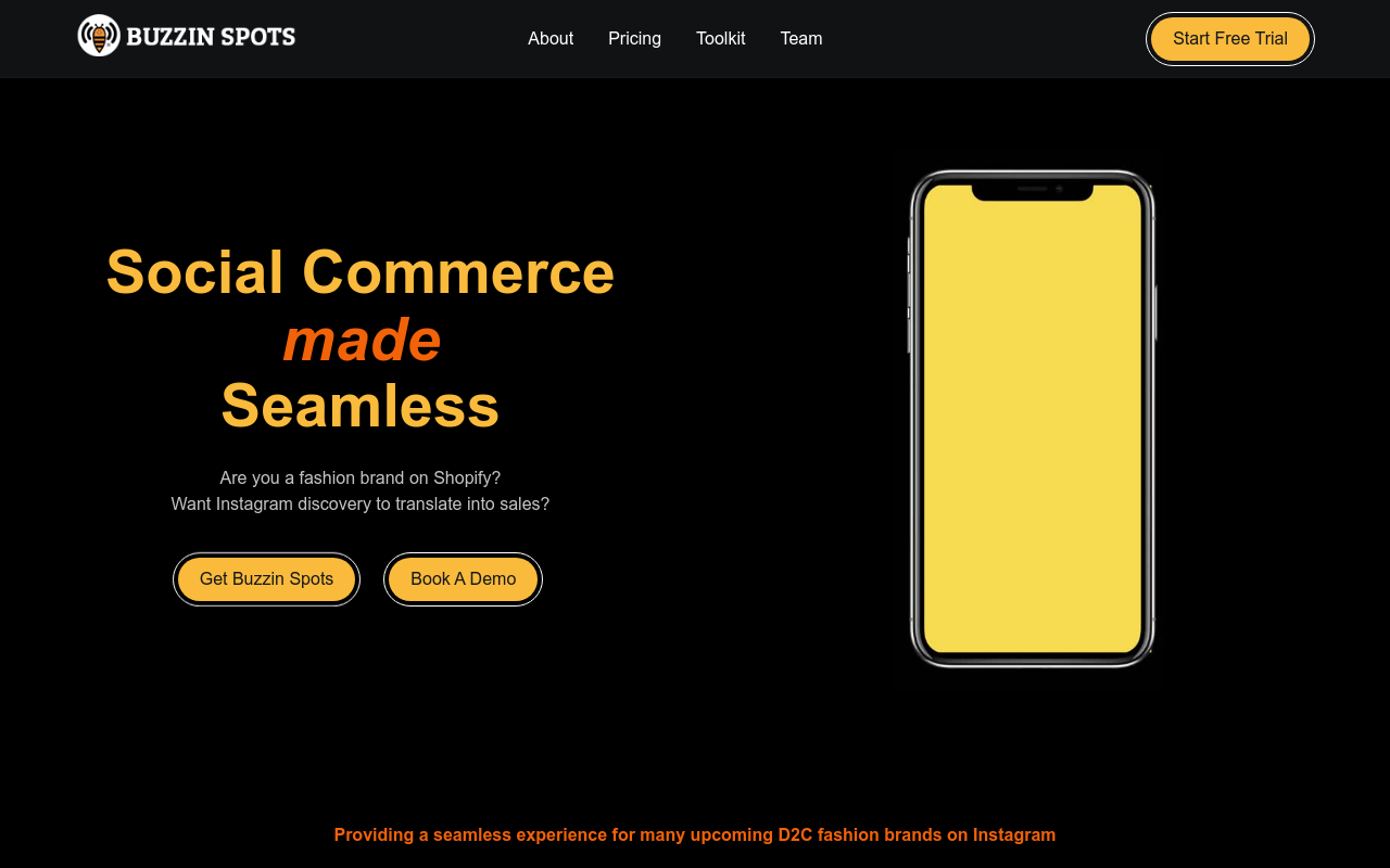 Buzzin Spots: AI Social Commerce Toolkit