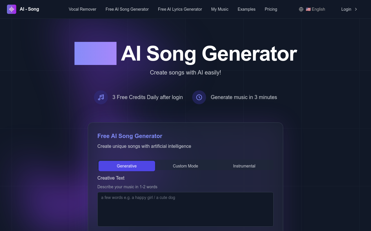 Free AI Song Generator - AI-Song.AI