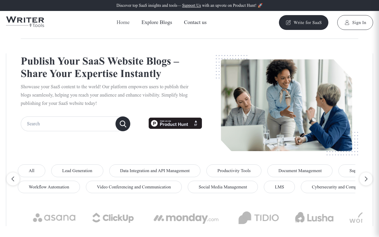 WriterTools : Showcase your SaaS content