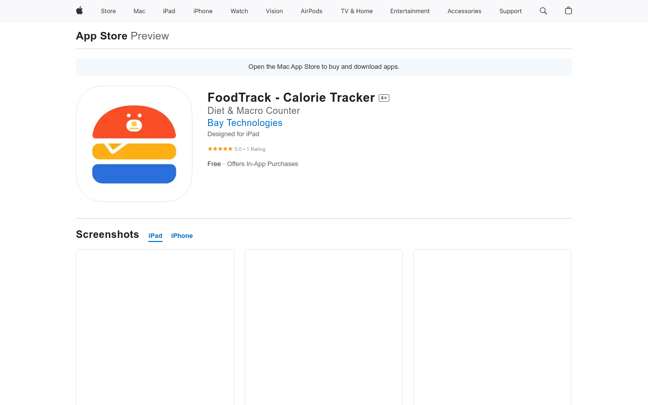 FoodTrack - Calorie Tracker