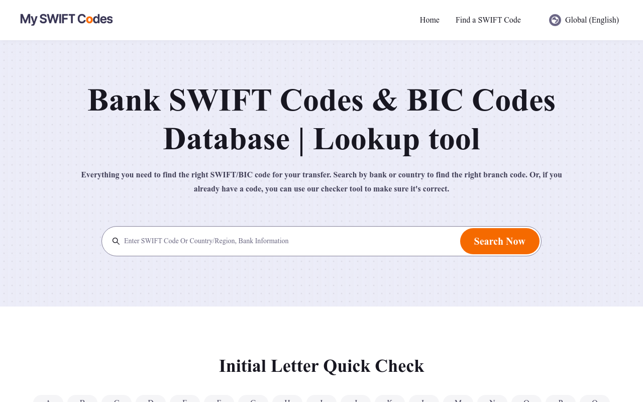 Bank SWIFT Codes & BIC Codes Database | AI Tool Review & Ratings ...