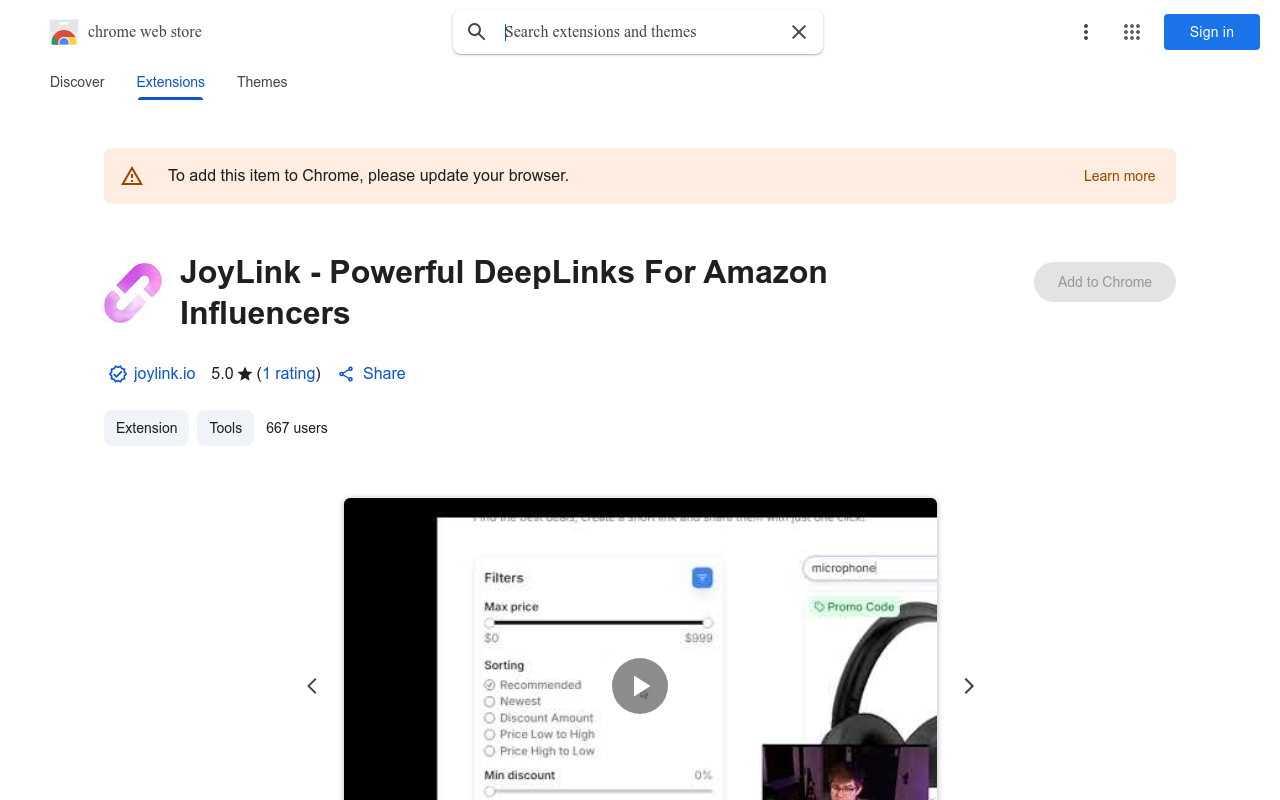 JoyLink - Powerful DeepLinks For Amazon Influencers