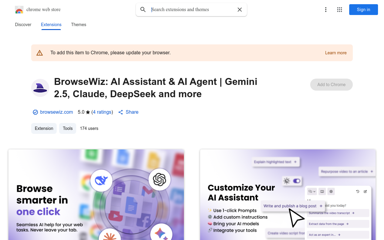 BrowseWiz - Your Personal AI Assistant with ChatGPT, Gemini