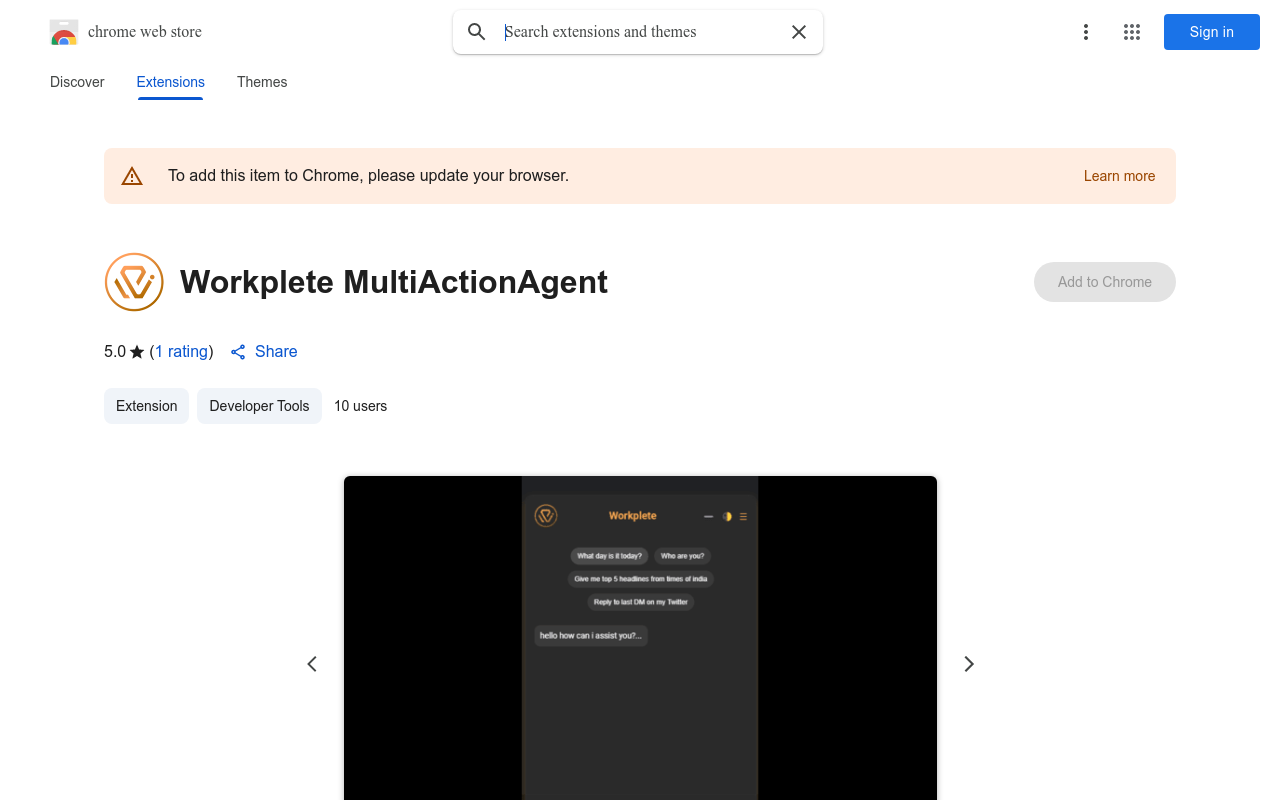Workplete MultiActionAgent