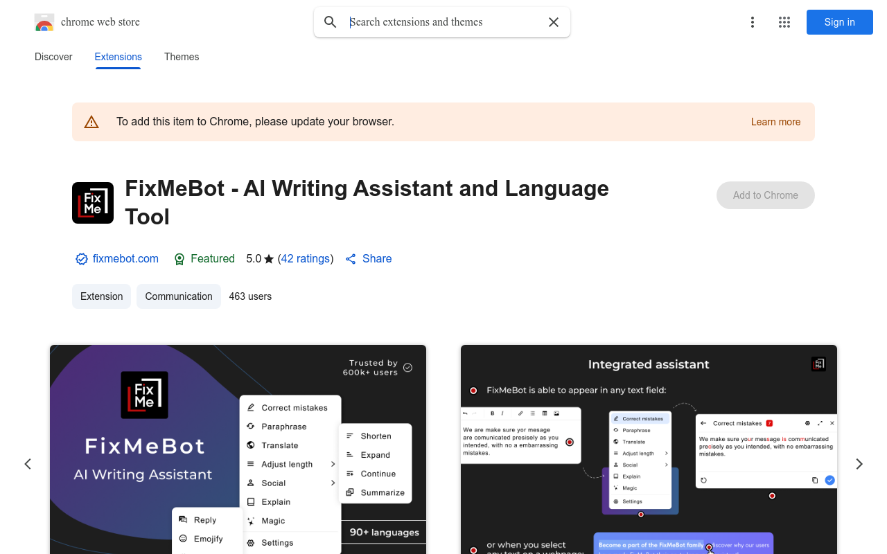 FixMeBot: AI Language Assistant