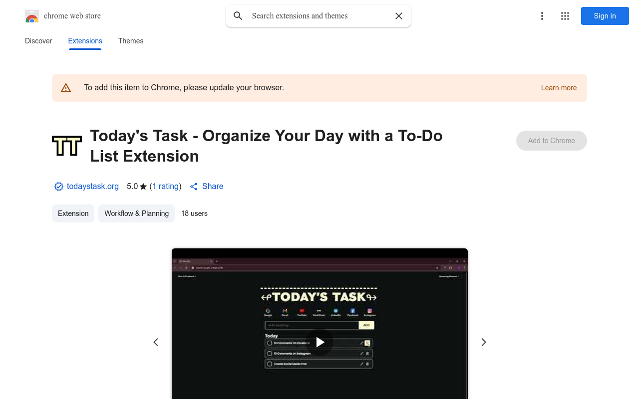 Today's Task- Your Best To-Do List Extention For Chrome