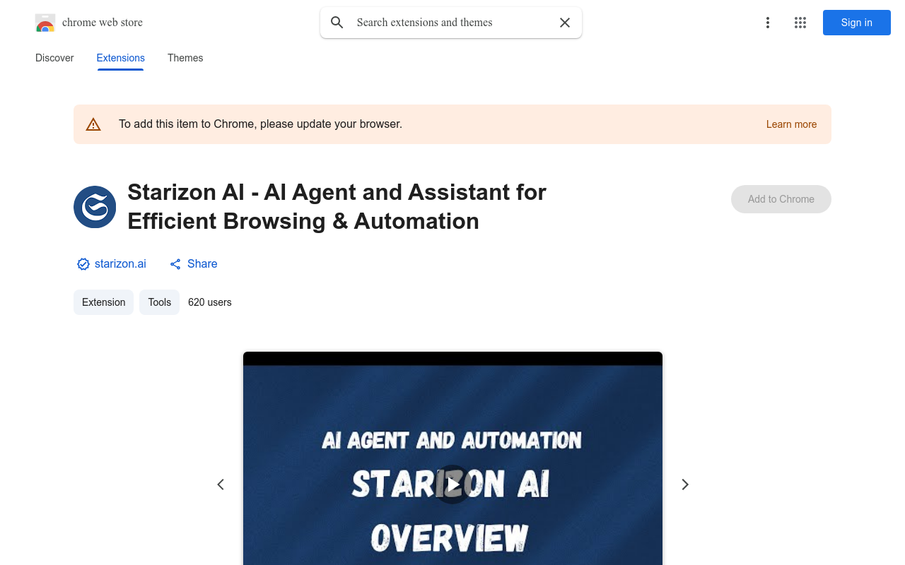 Starizon AI - AI Agent and Assistant for Efficient Browsing & Automation