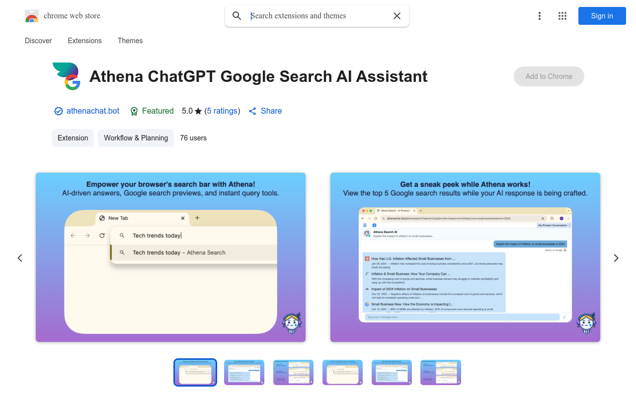 Athena ChatGPT Google Search AI Assistant