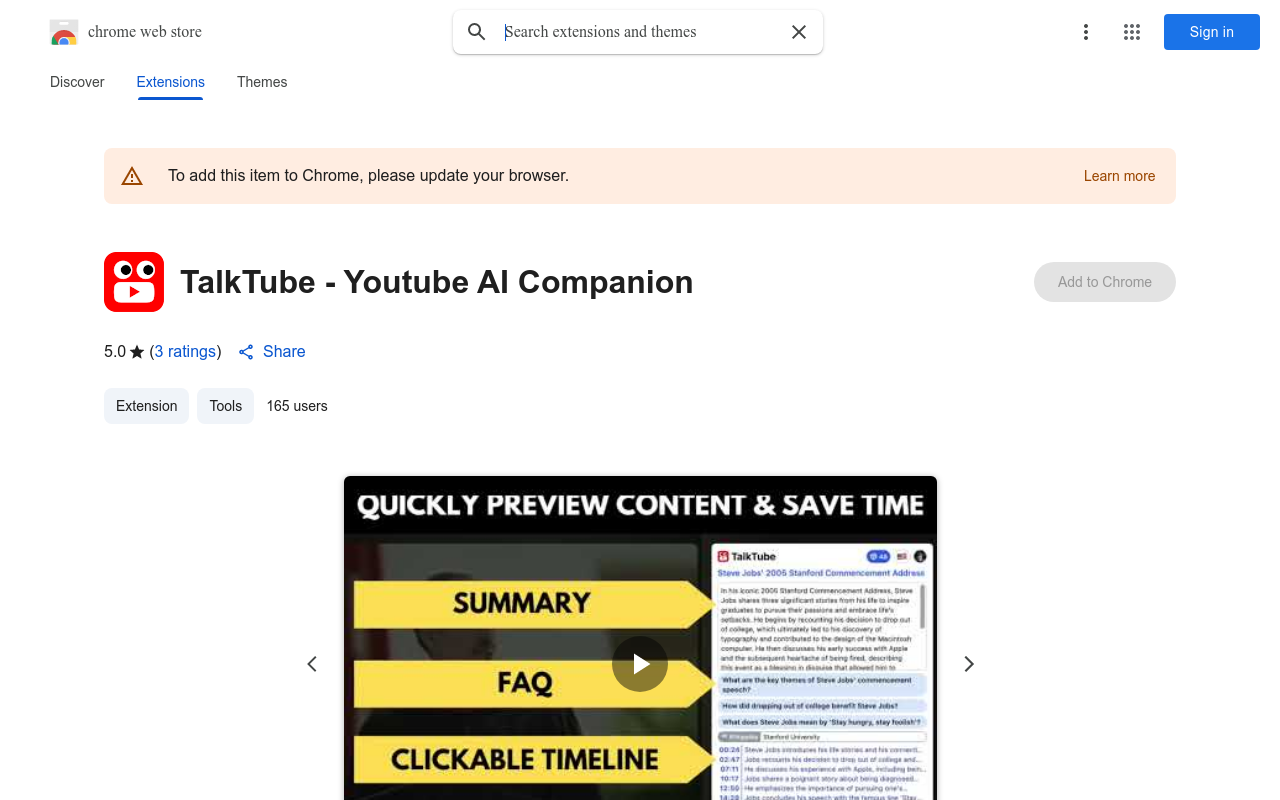 TalkTube - Youtube AI Companion