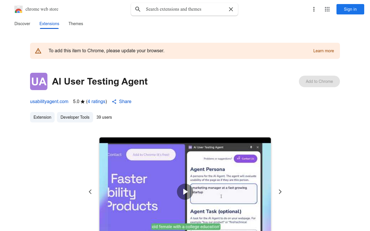 AI User Testing Agent