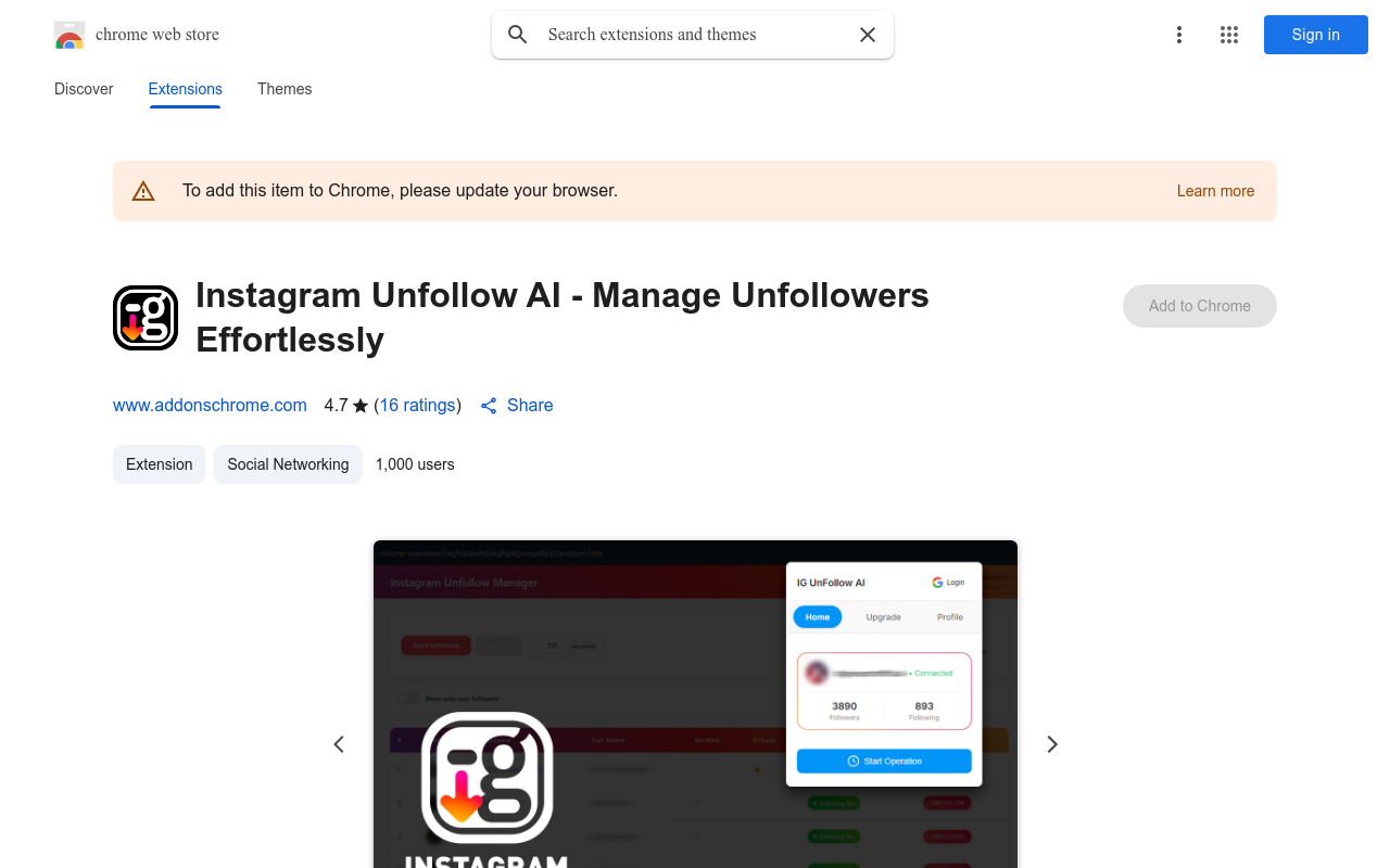 Instagram Unfollow AI