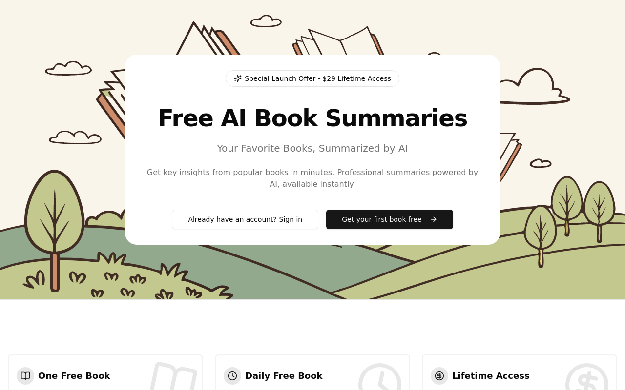 Free AI Book Summaries