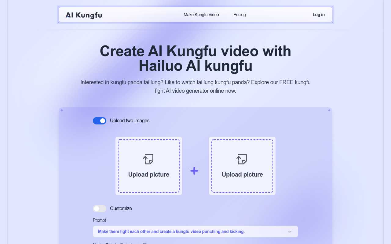 AI Kungfu Video Generator