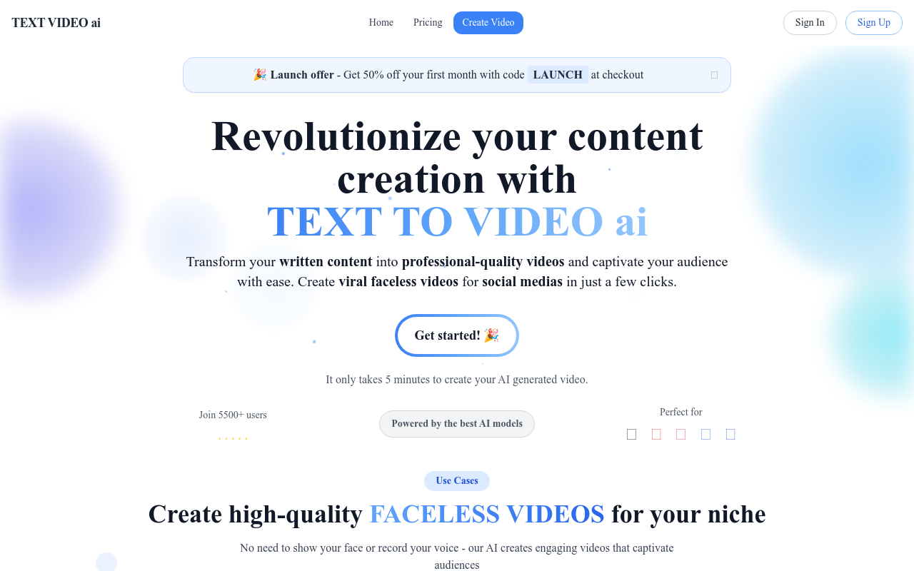TEXT VIDEO ai