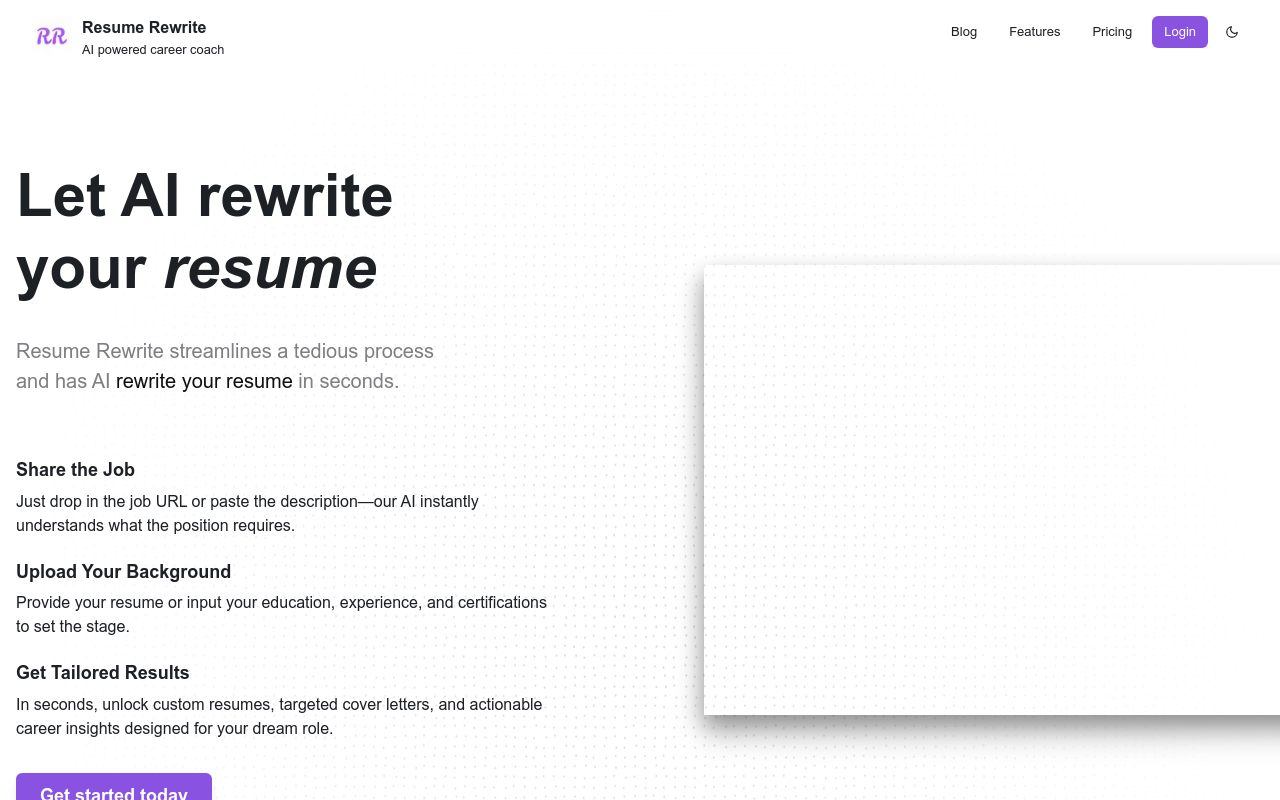 Resume Rewrite