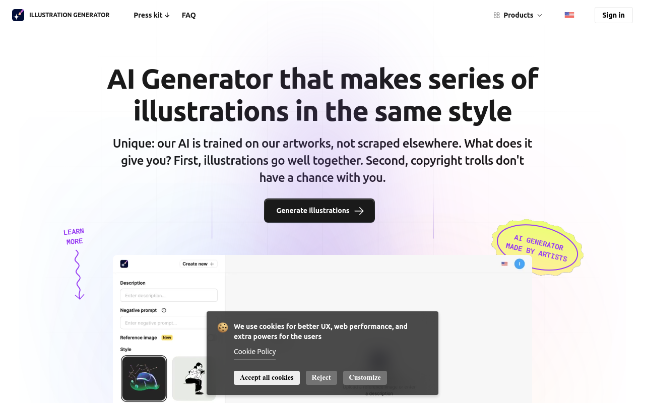 AI Illustration Generator AI