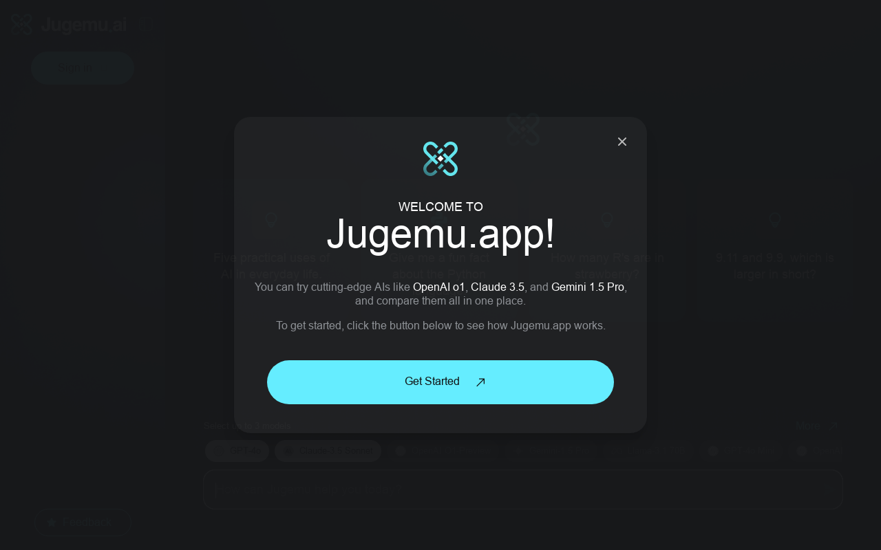 Jugemu.app with OpenAI o1 Support