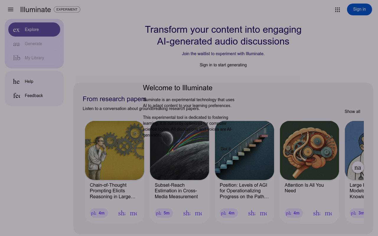 Google Illuminate
