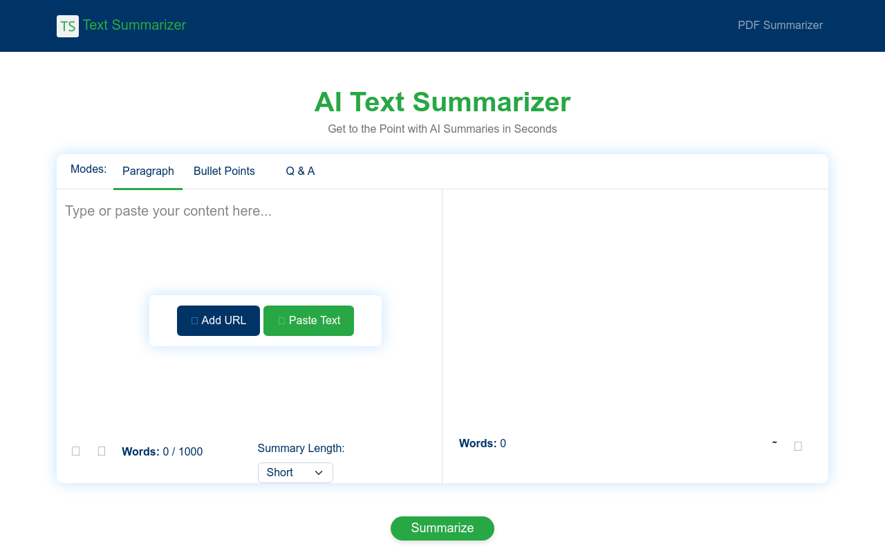 AI Text Summarizer