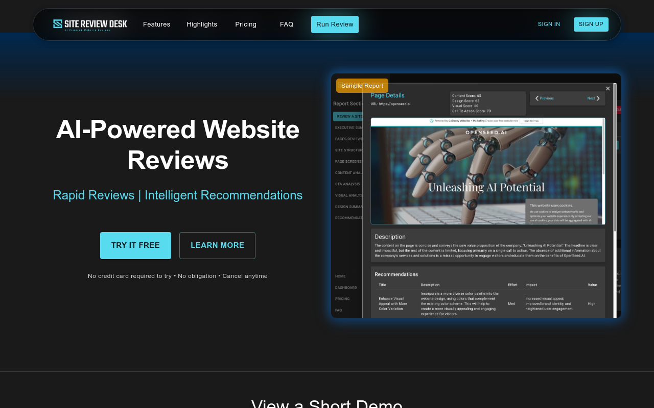 Site Review Desk