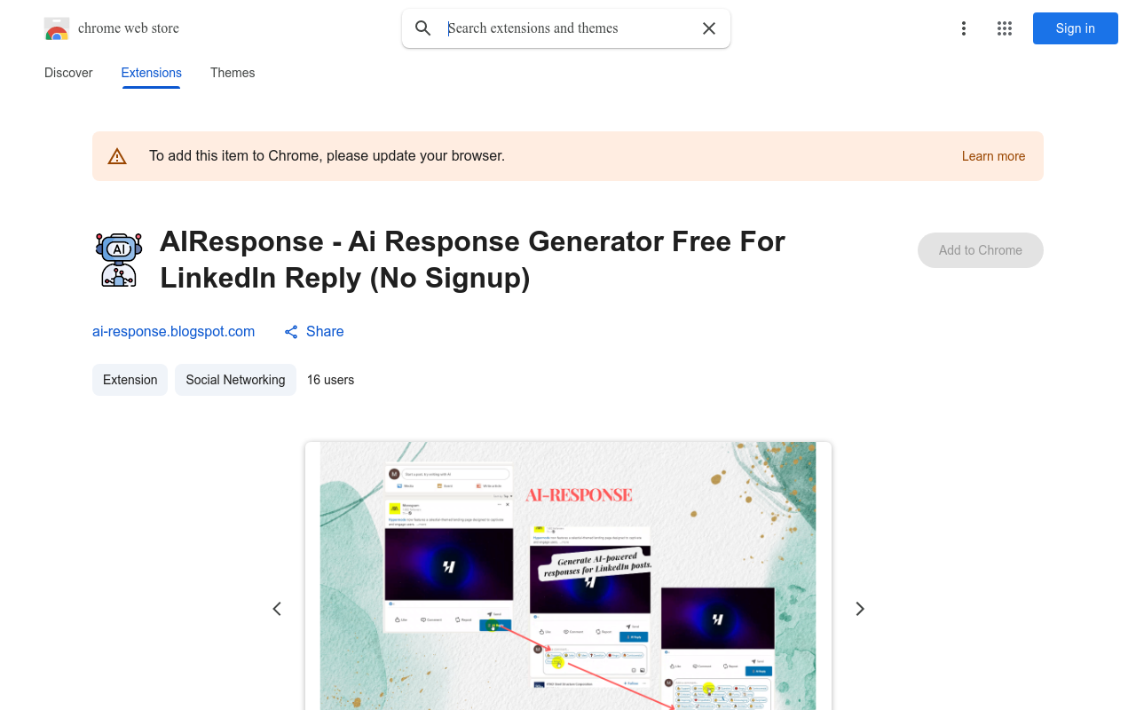 AIResponse - AI Reply Generator for LinkedIn