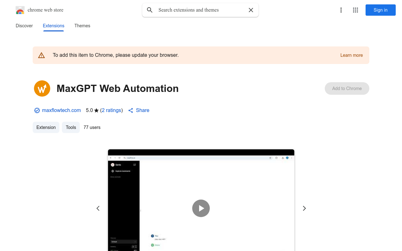 MaxGPT Web Automation
