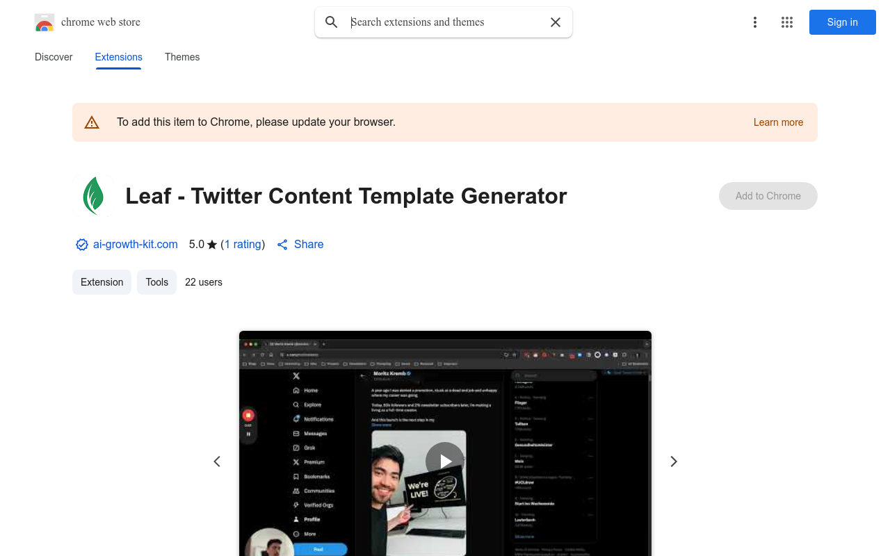 Leaf - Twitter Content Template Generator
