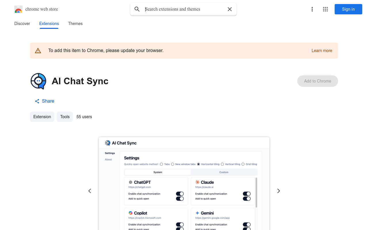 AI Chat Sync