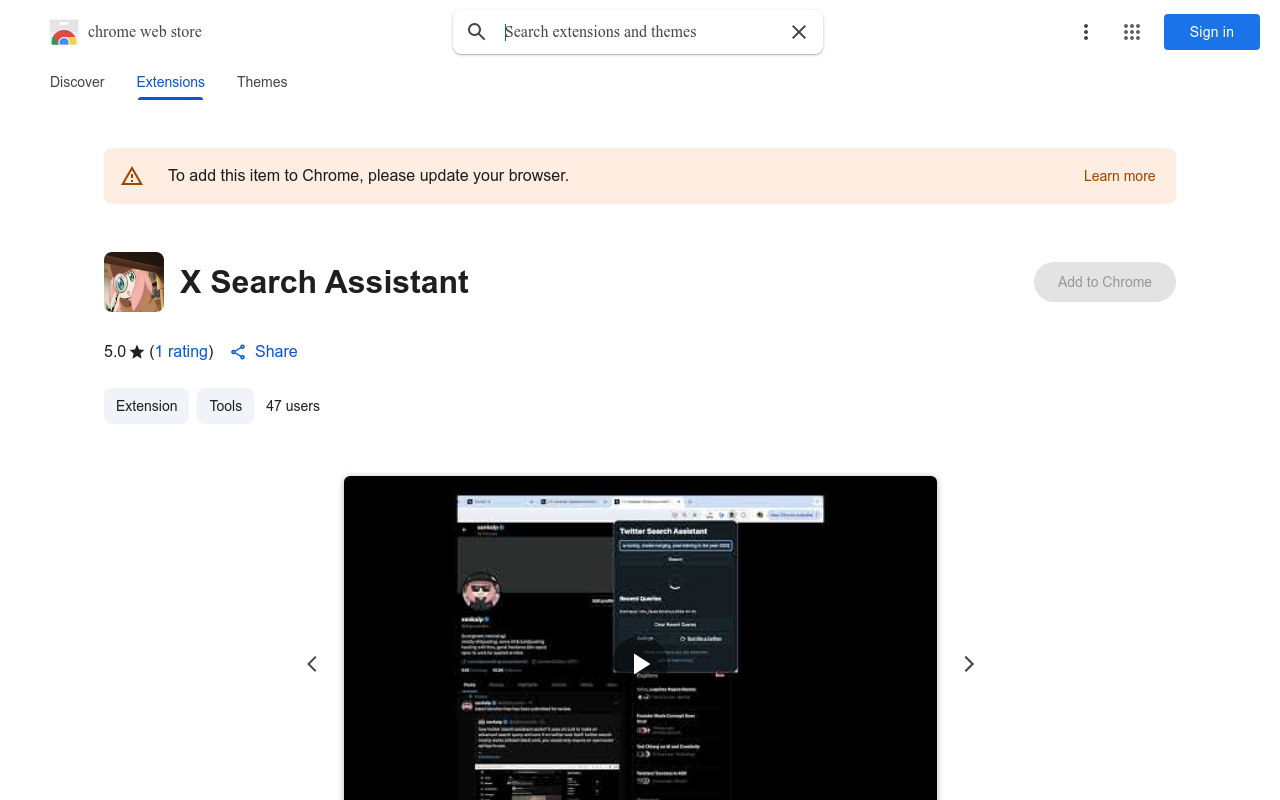X Search Assistant