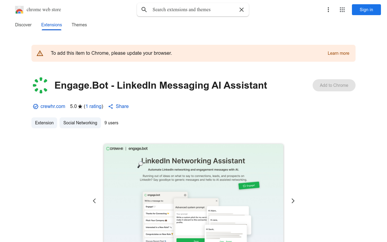 Engage.Bot - LinkedIn Messaging AI Assistant
