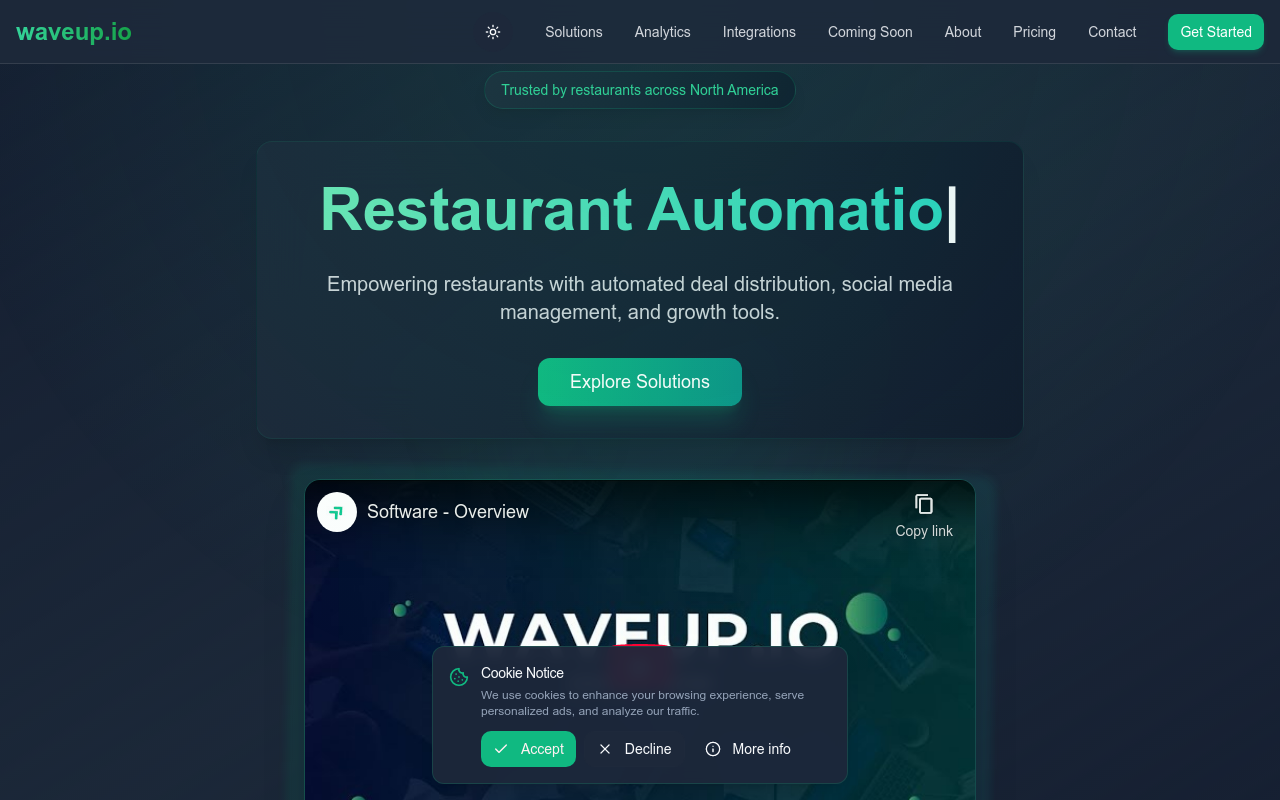 waveup.io software.